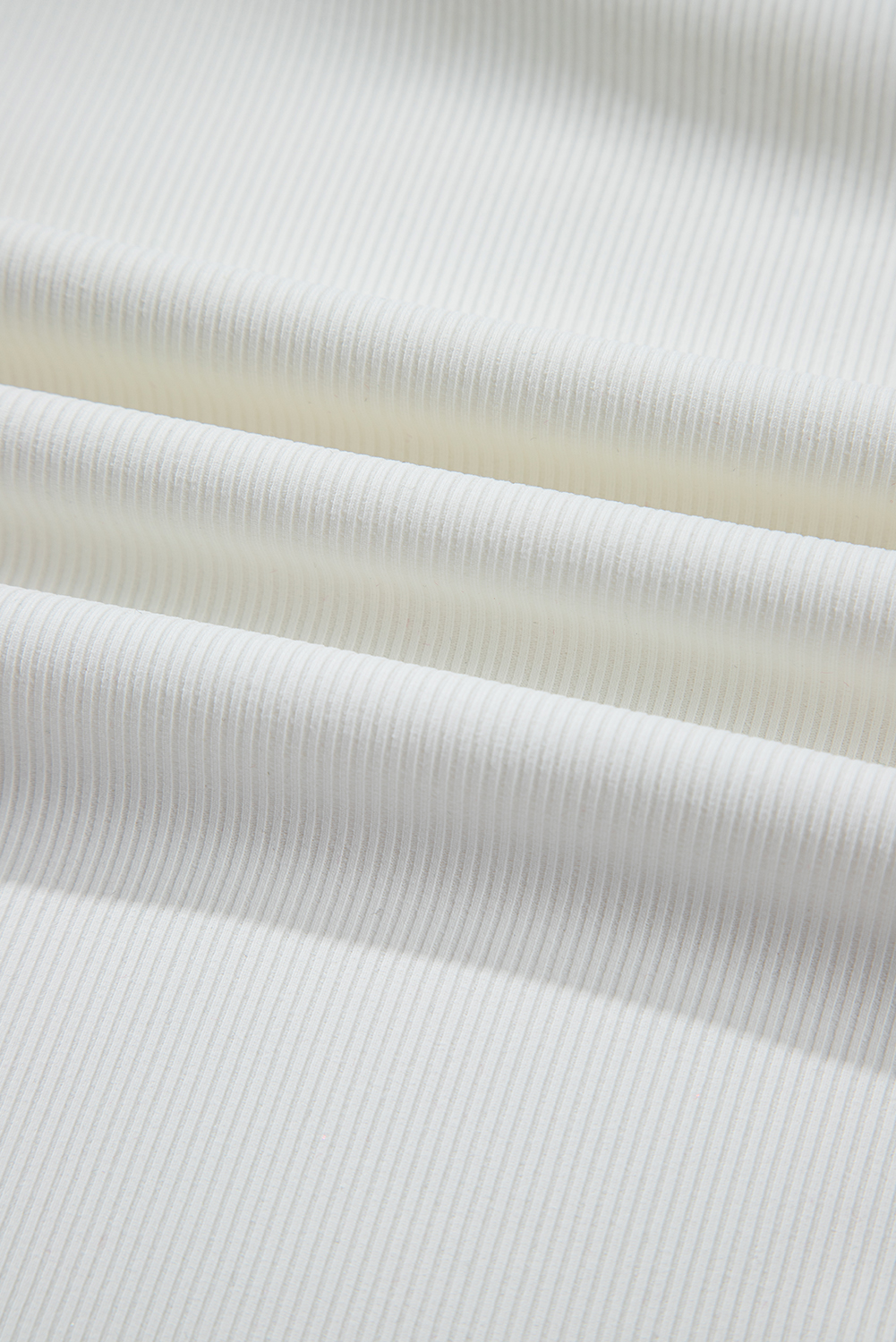 White Eyelet Ruffle Sleeve Slim Fitted Top