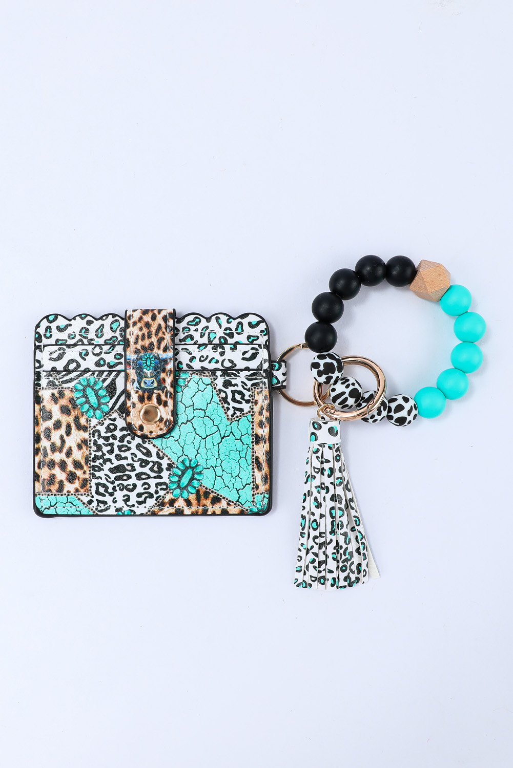 Green Western Fashion Card Bag Bracelet Key Ring