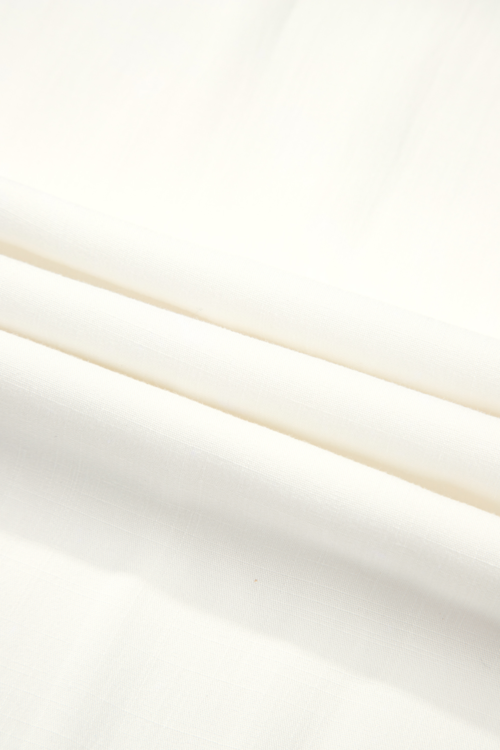 White Solid Drop Waist Pleated Wide Leg Casual Pants