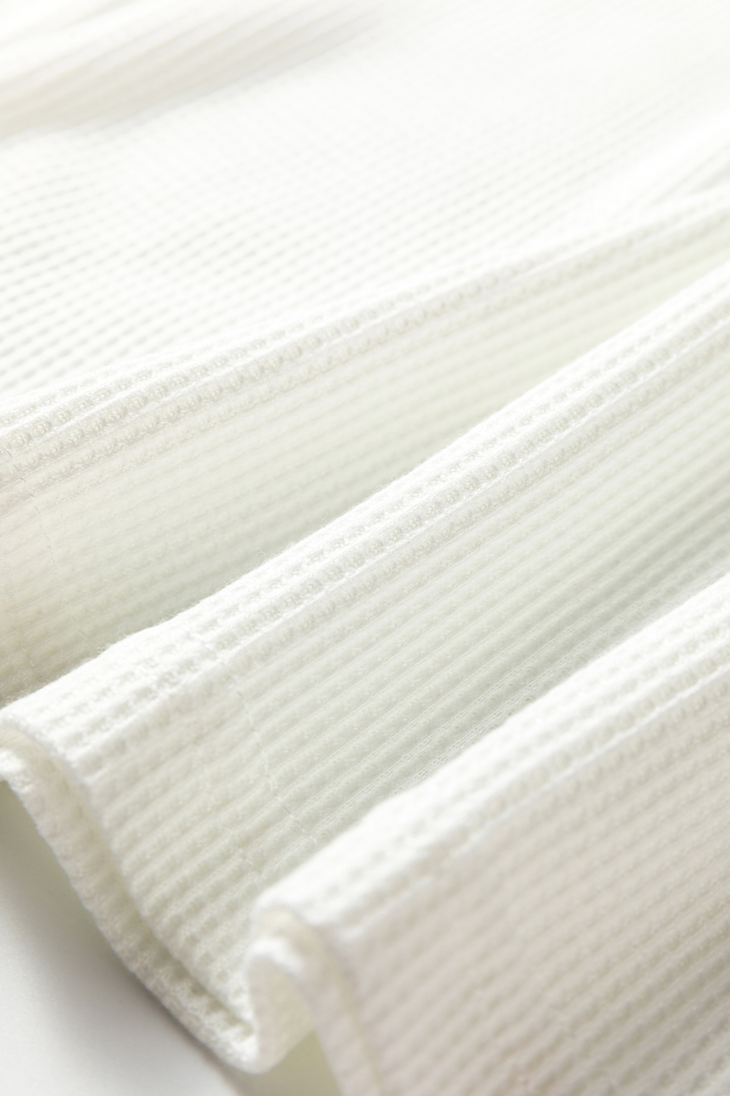 White Lace Long Sleeve Textured Pullover