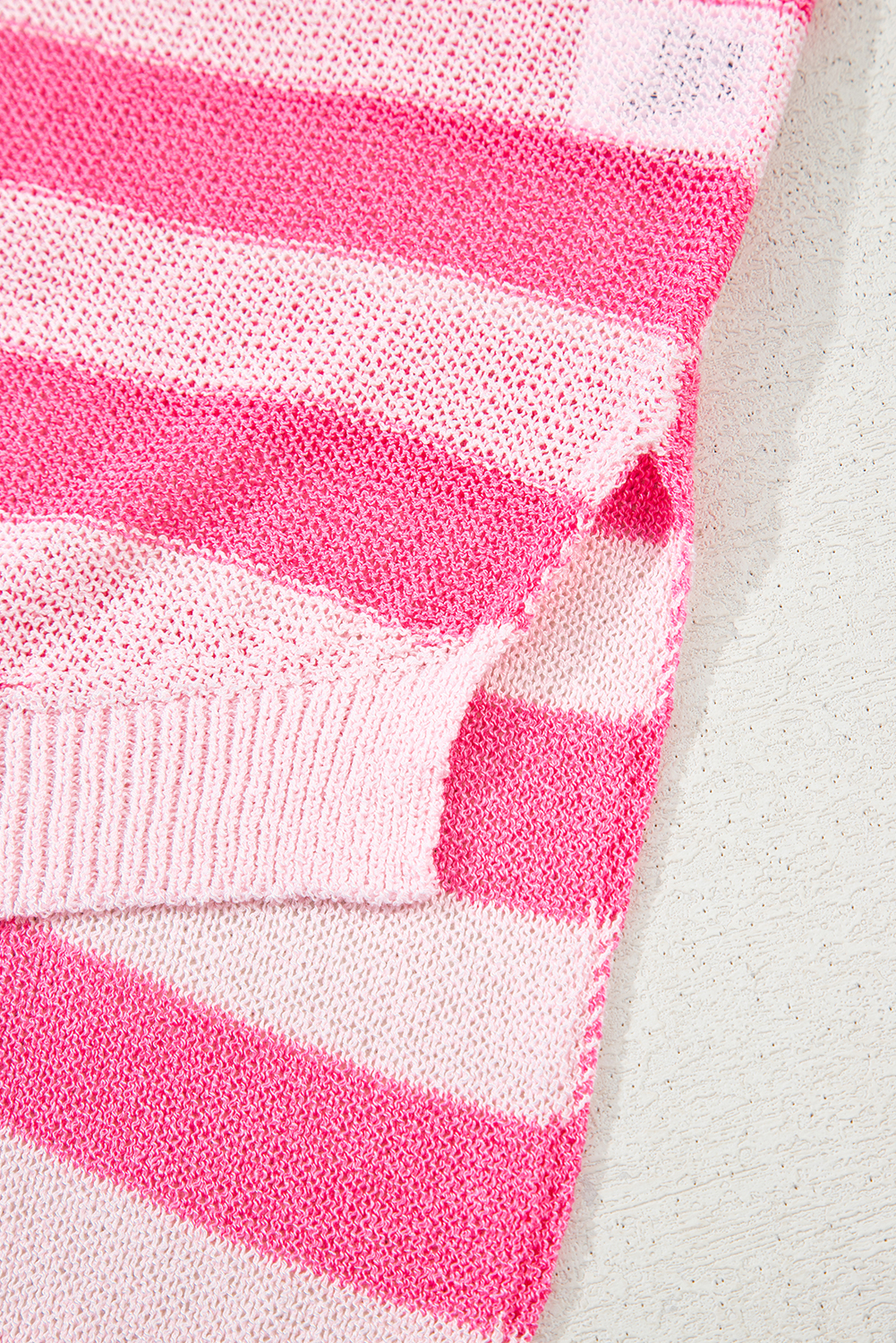 Beige USA Flag Notched Neckline Loose Sweater Vest