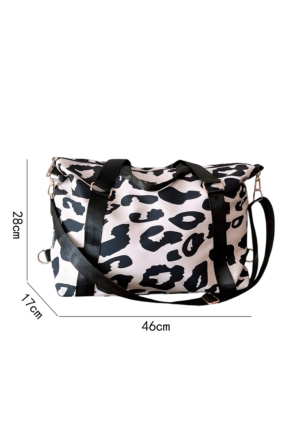 Bright Pink Leopard Print Large Travel Bag