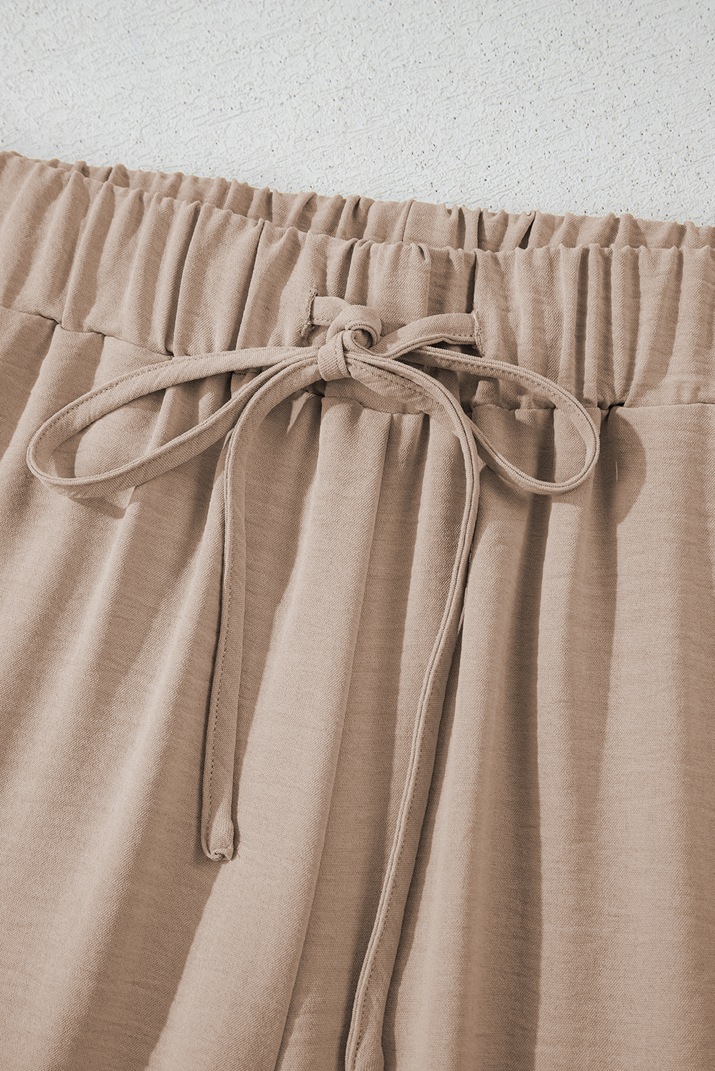 Goat Buttoned Vest Drawstring Wide Leg Pants 2pcs Set