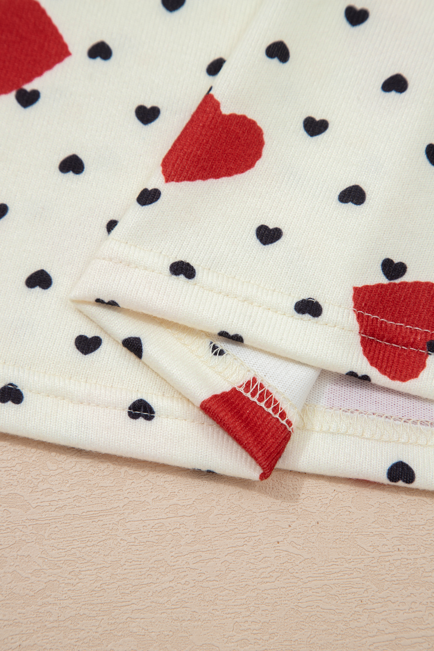 Red Dotted Heart Festive Valentine Blouse