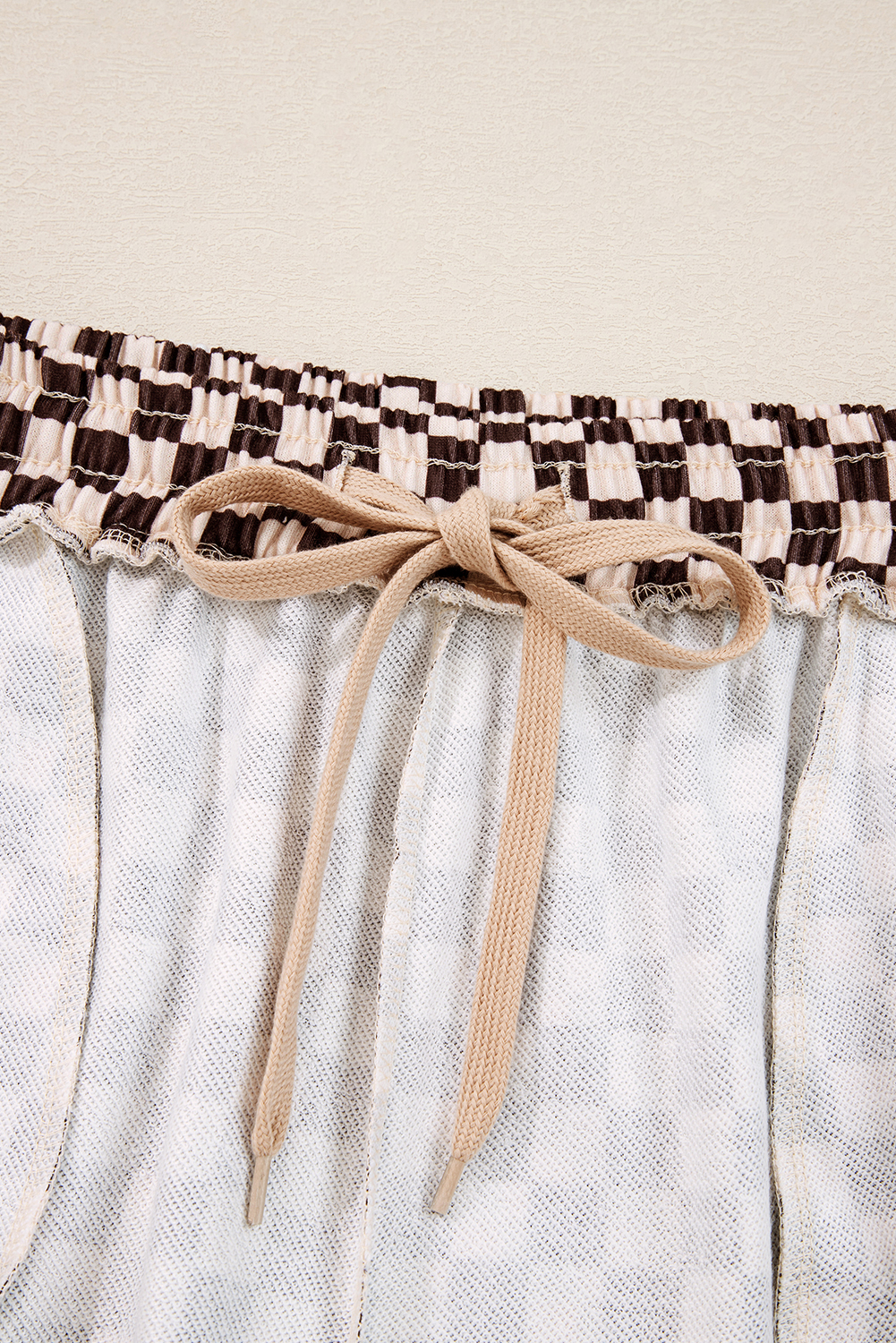 Black Athleisure Checkered 2pcs Pants Set