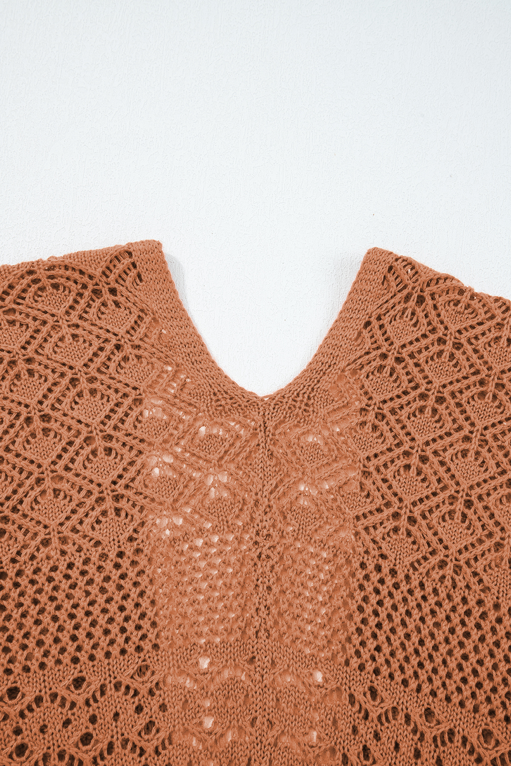 Redwood Burl Mixed Pattern Knitted Open Front Plus Cardigan