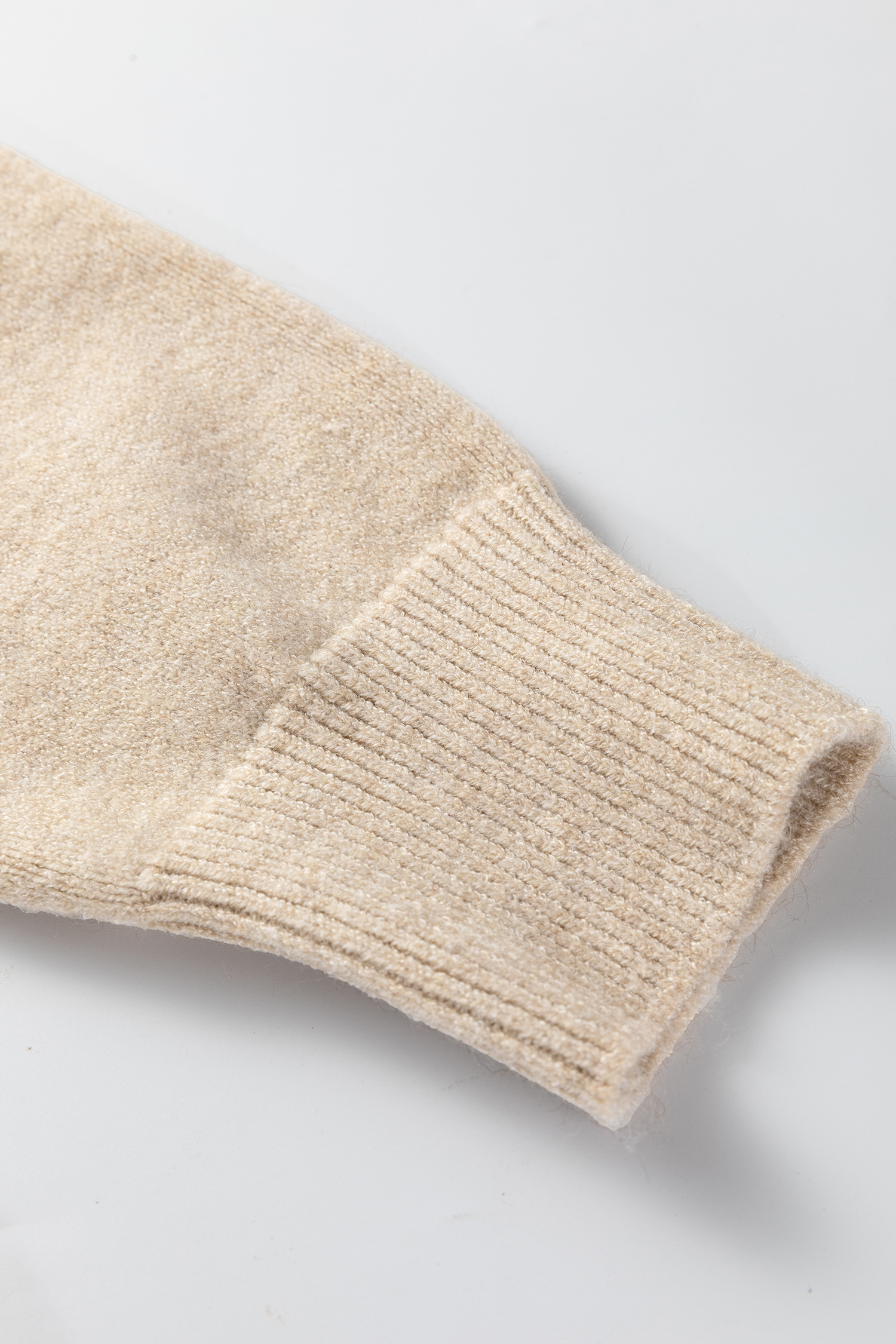 Parchment Button Lace Detail Raglan Sleeve Shift Mini Sweater Dress