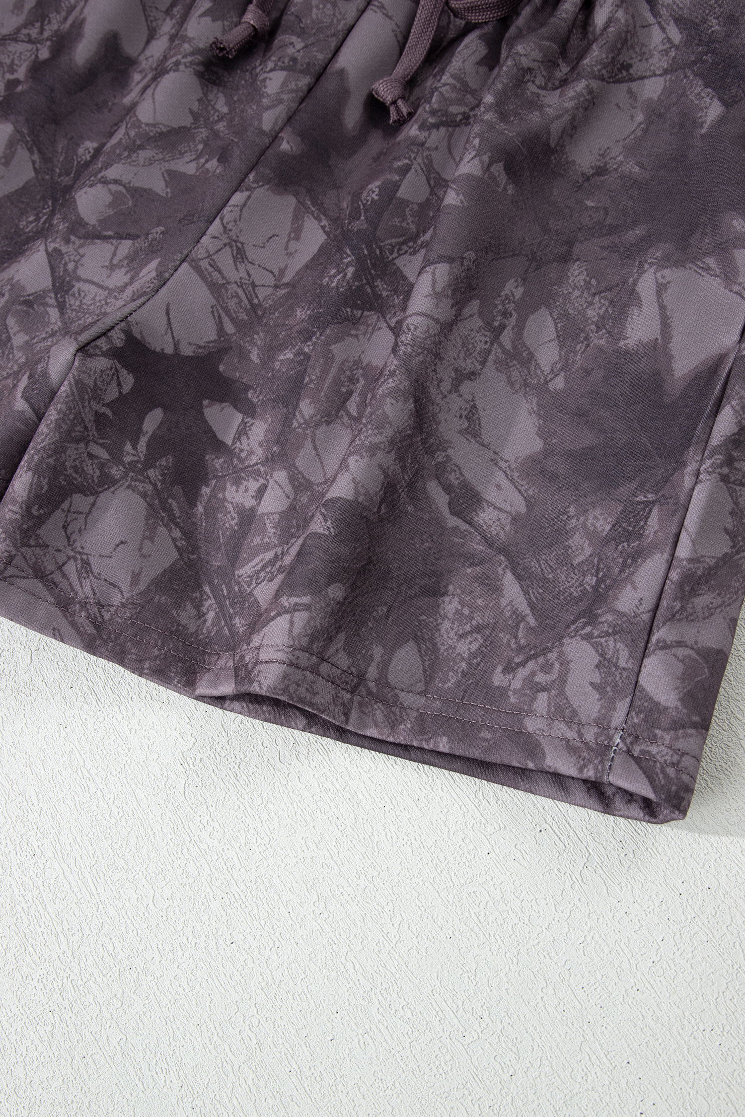 Beige Camo Print Baggy Drawstring Jogger Sweatpants