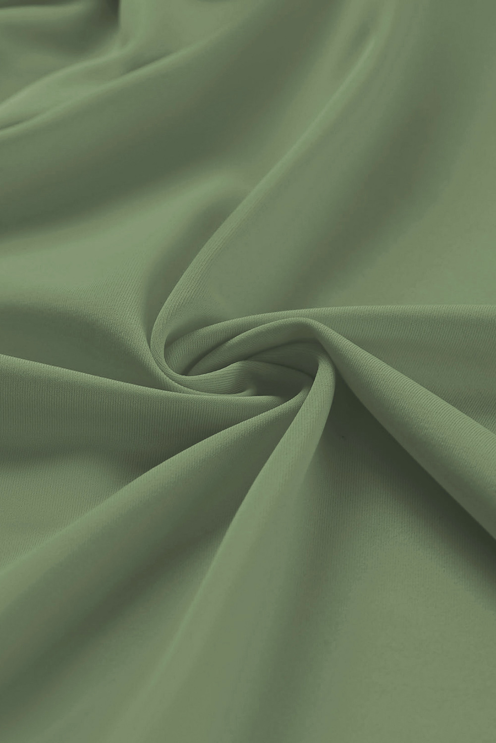 Green Criss Cross Waist Flared Swim Skirt