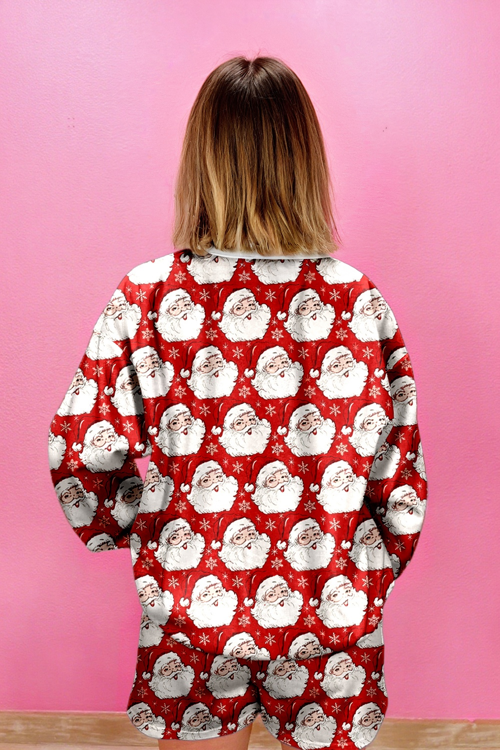 Fiery Red Christmas Theme Double Zip PU Leather Crossbody Bag