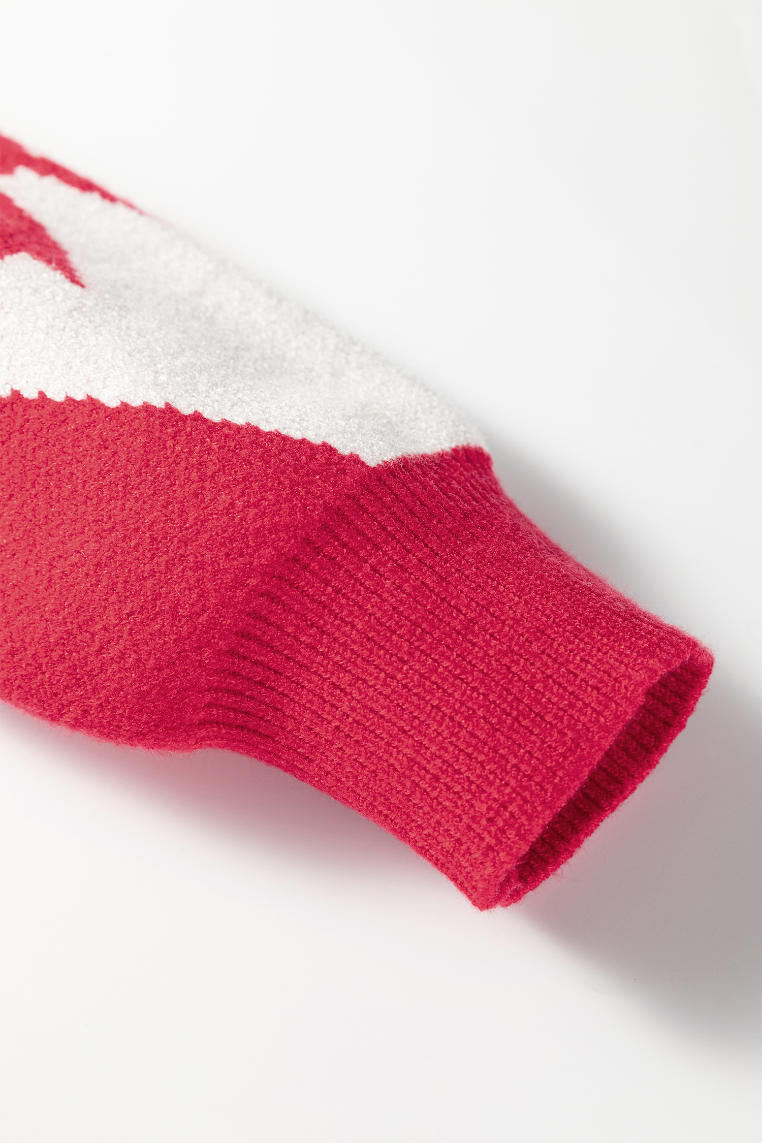 Black Bow Print 2-tone Rhombus Knit Loose Sweater