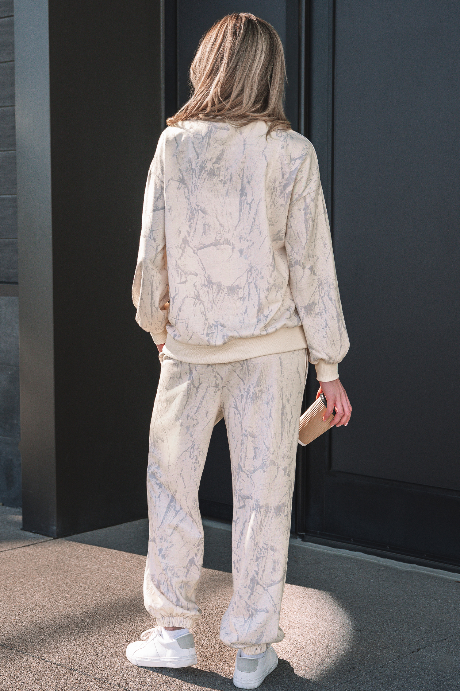 Pink Camo Print Jogger Pants Set