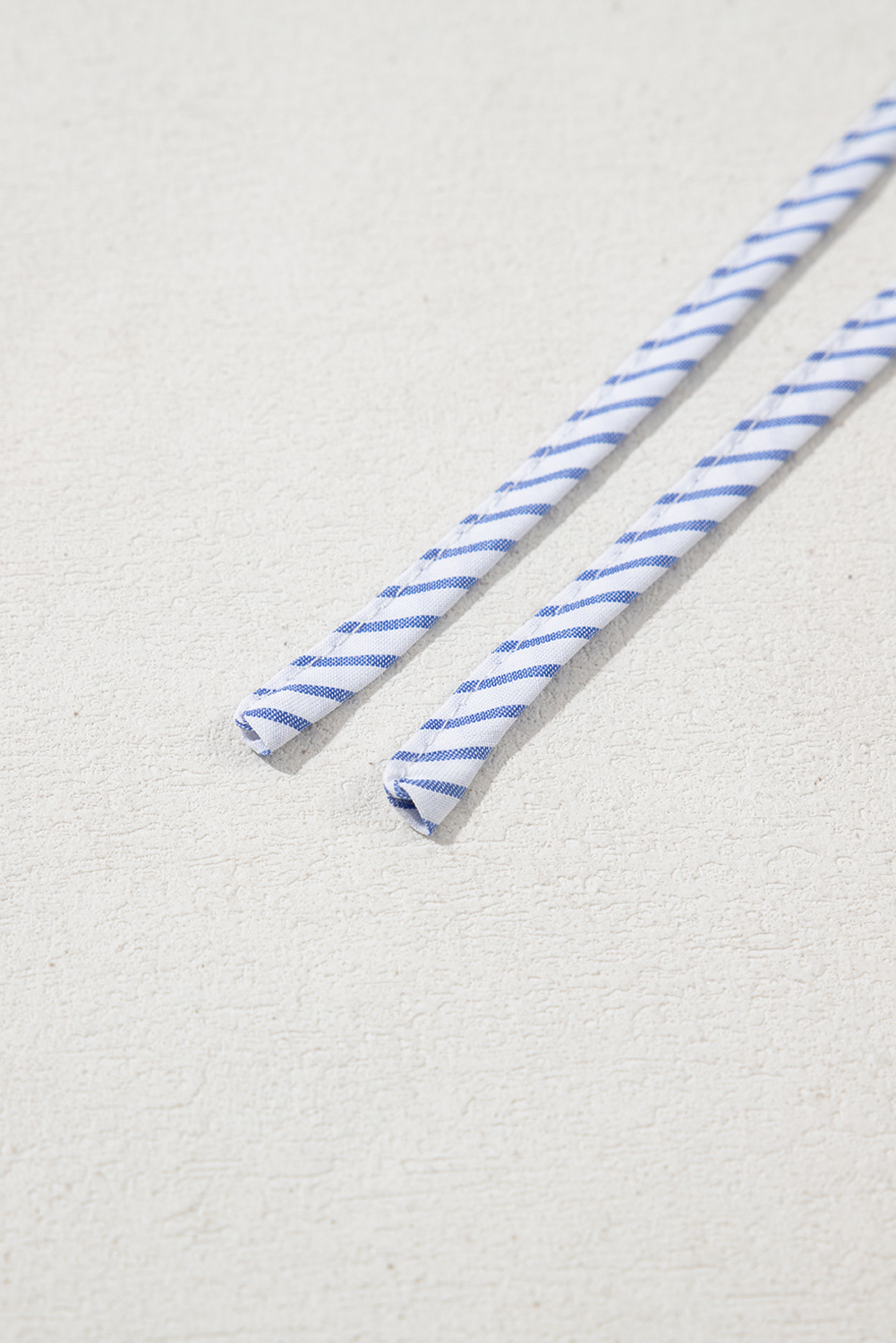 Gray Stripe Shirred Detail V Neck Puff Half Sleeve V Neck Blouse