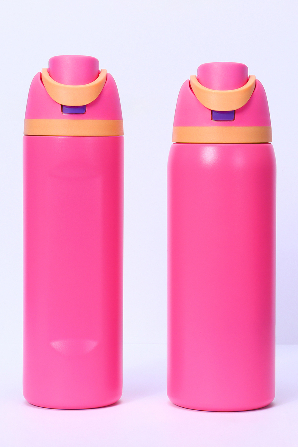 Strawberry Pink Insulated Stainless Steel Tumbler with Carry Loop 16oz