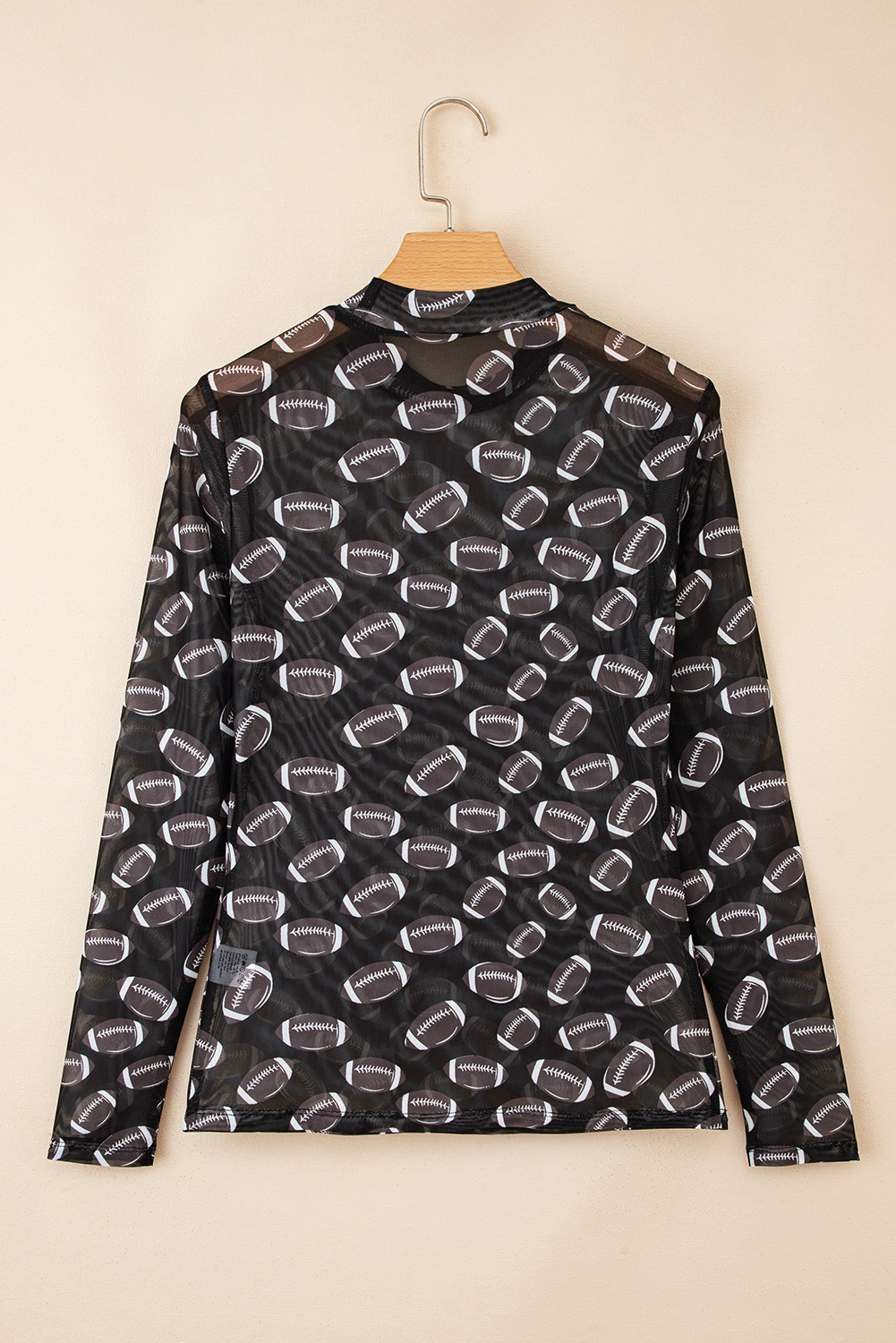 Black Christmas Fashion Print Slim Fit Long Sleeve Top