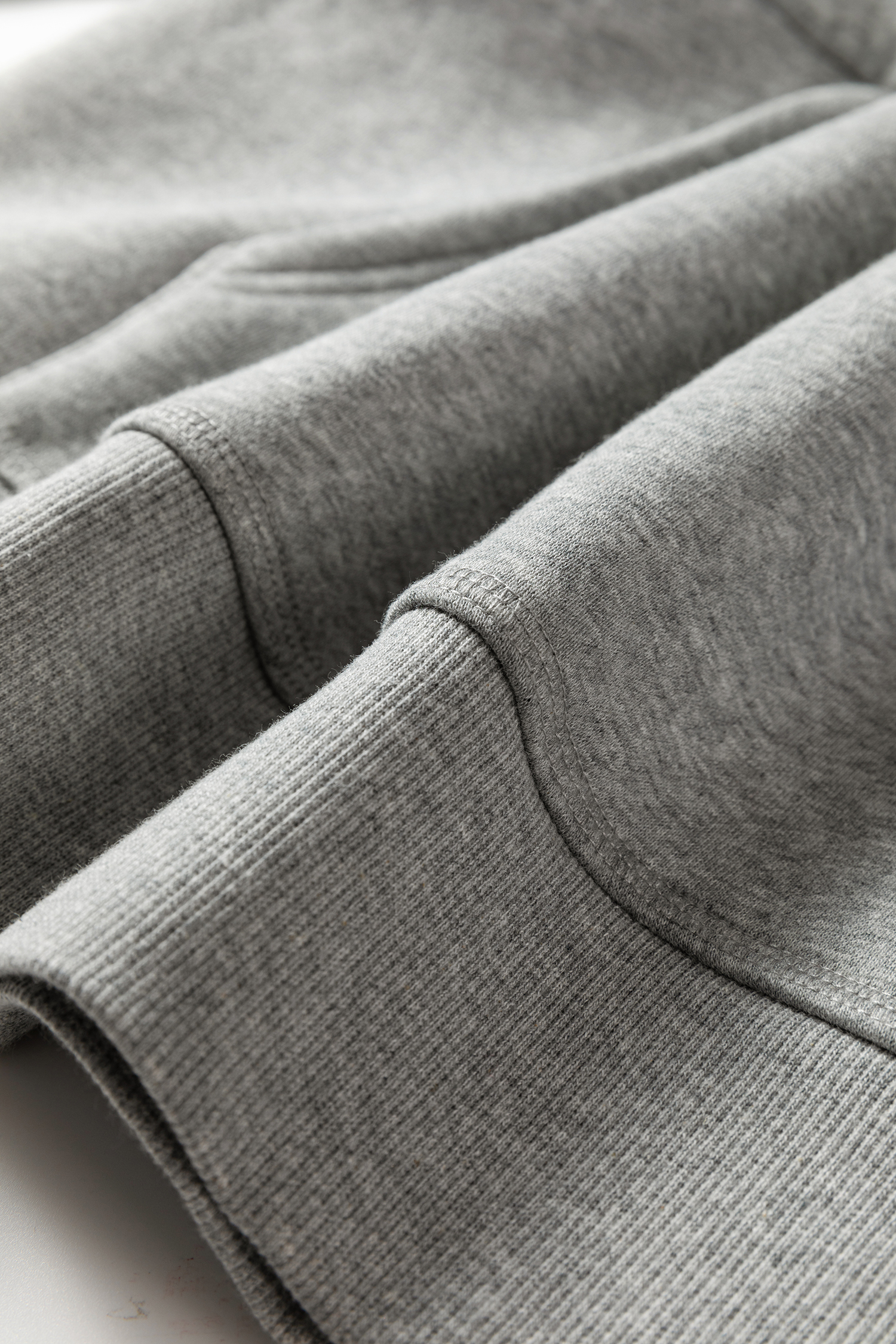 Gray Contrast Rope Drawstring Ruffle Trim Drop Shoulder Baggy Hoodie