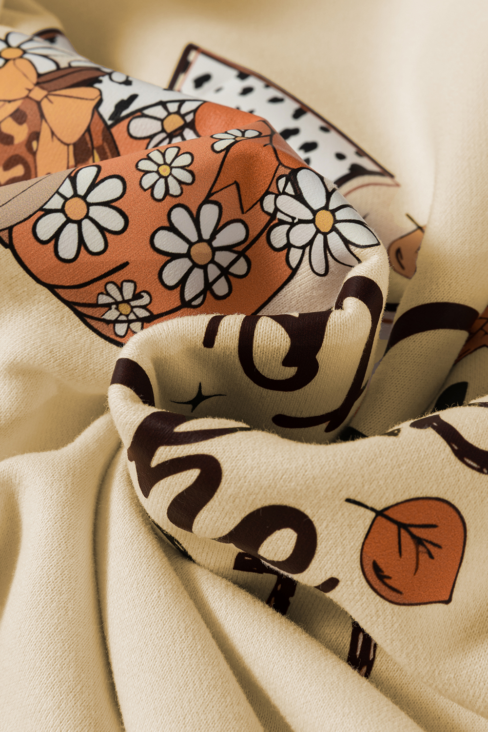 Contrast Stitching Split Baggy Sweatshirt