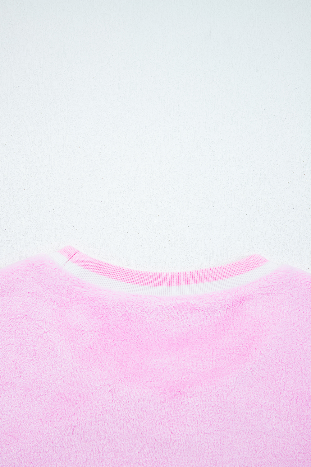 Sachet Pink Sequin Chenille MERRY Graphic Plush Pullover