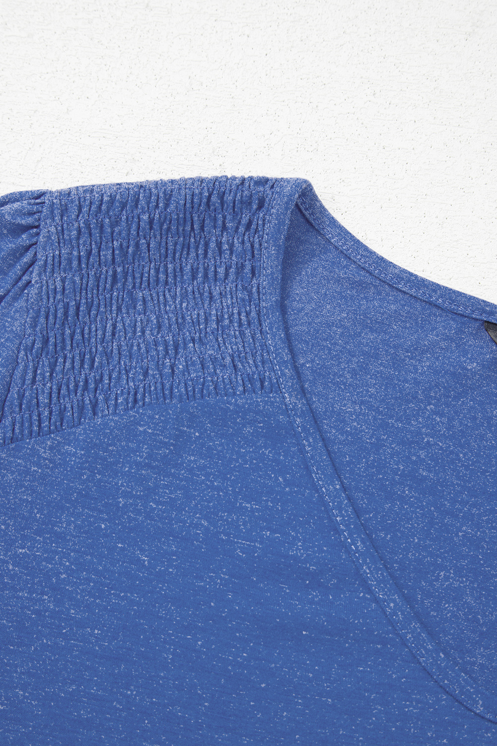 Beige Shirred Shoulder Frilled Cuffs Long Sleeve Top