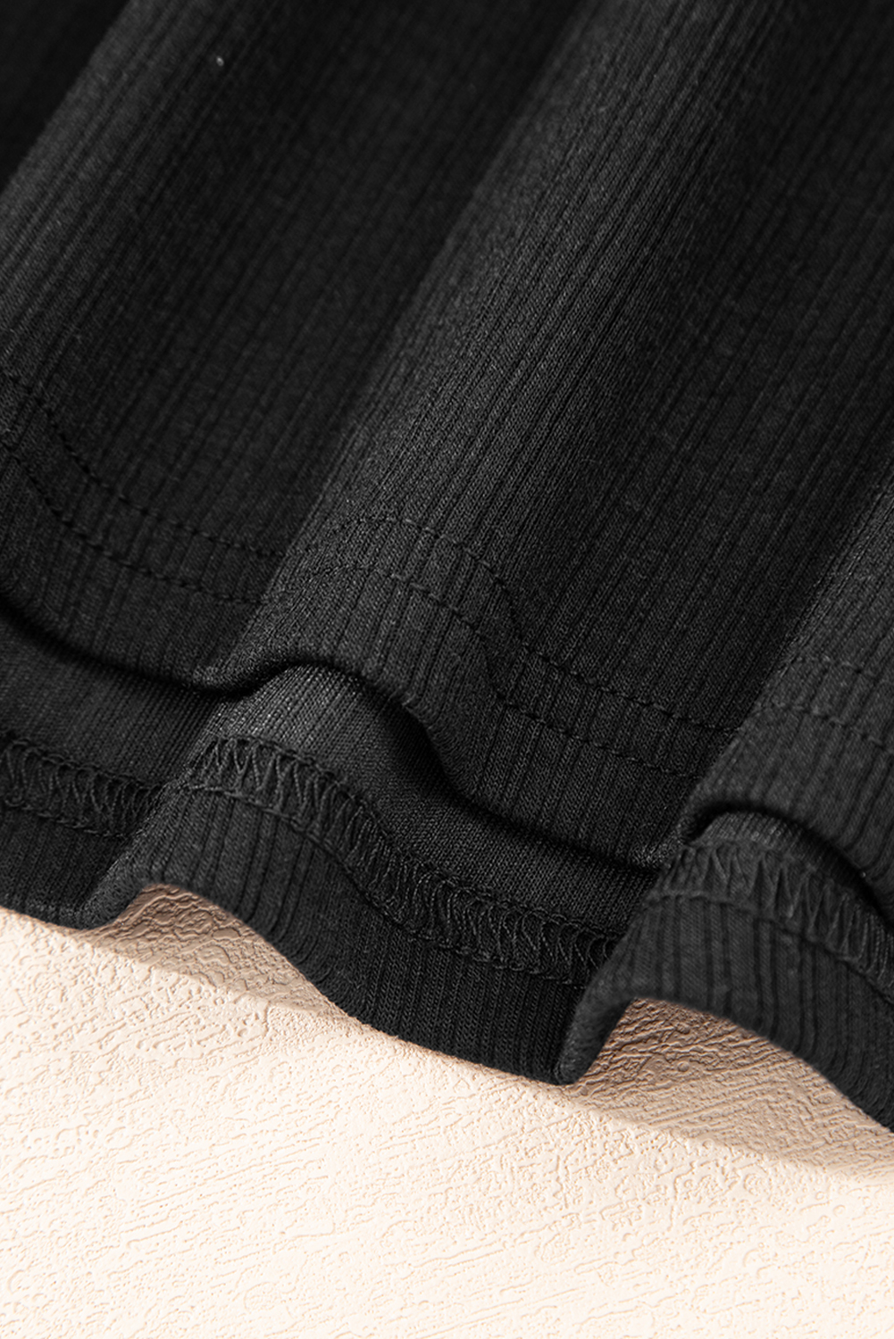 Black Flower Applique Mesh Long Sleeve V Neck Blouse