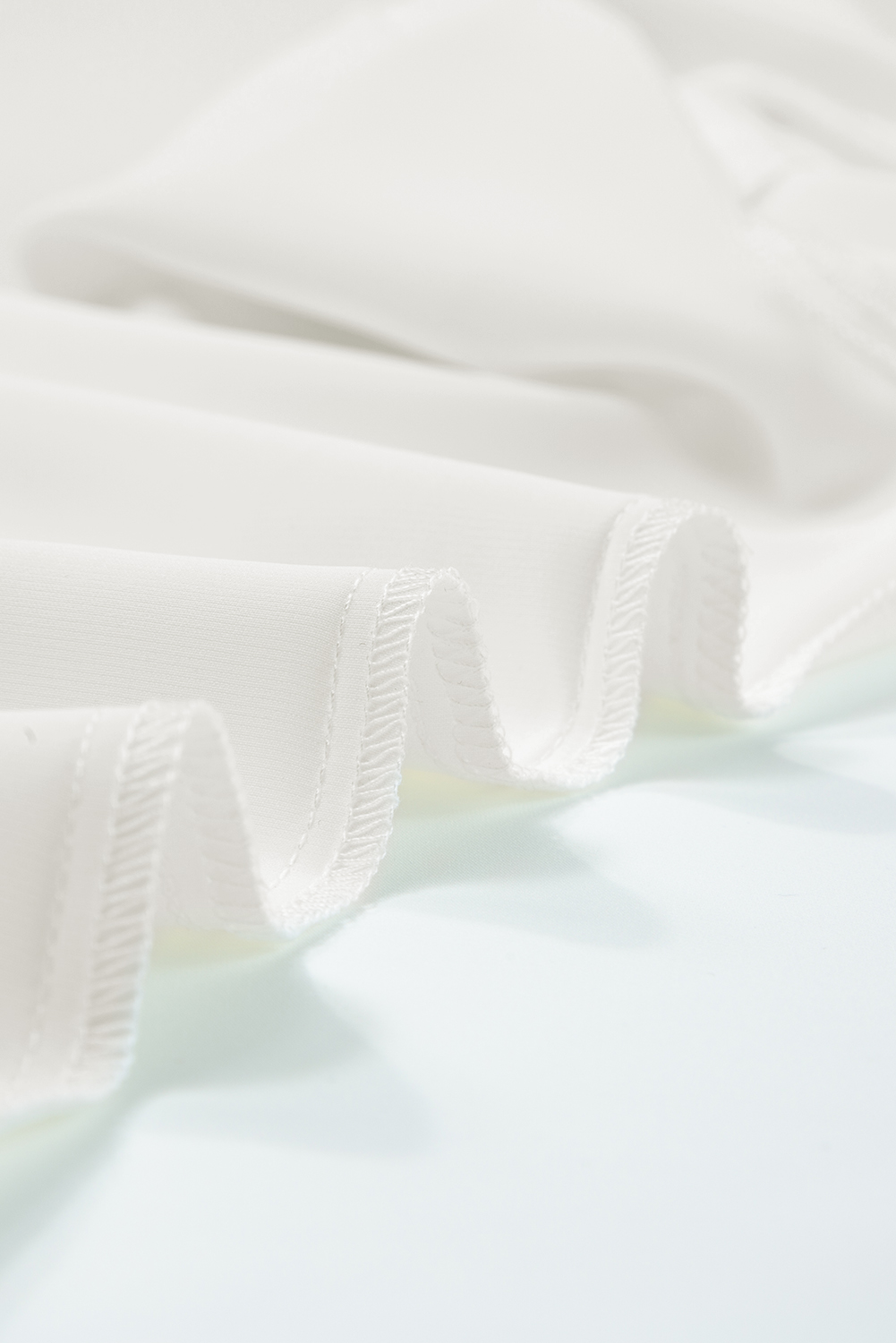 Black Silky Notched Neckline Petal Sleeve Blouse