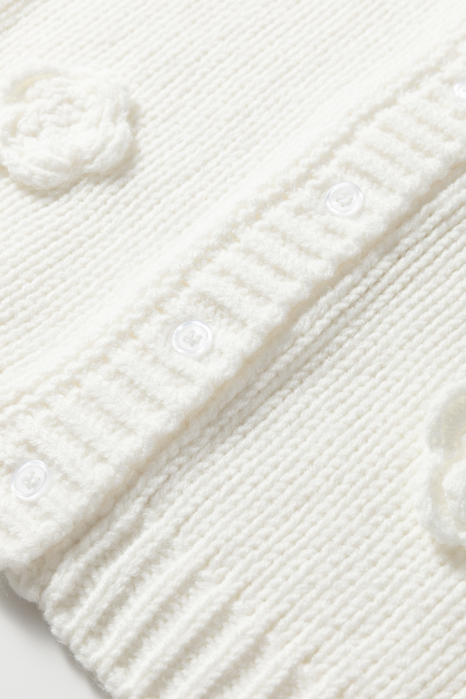 White 3D Flower Spaghetti Straps Sweater Vest