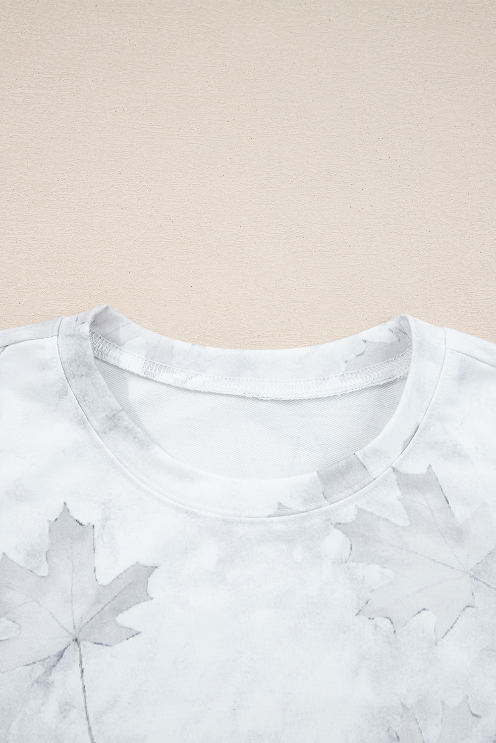 Beige Camo Print Baggy Drawstring Jogger Sweatpants