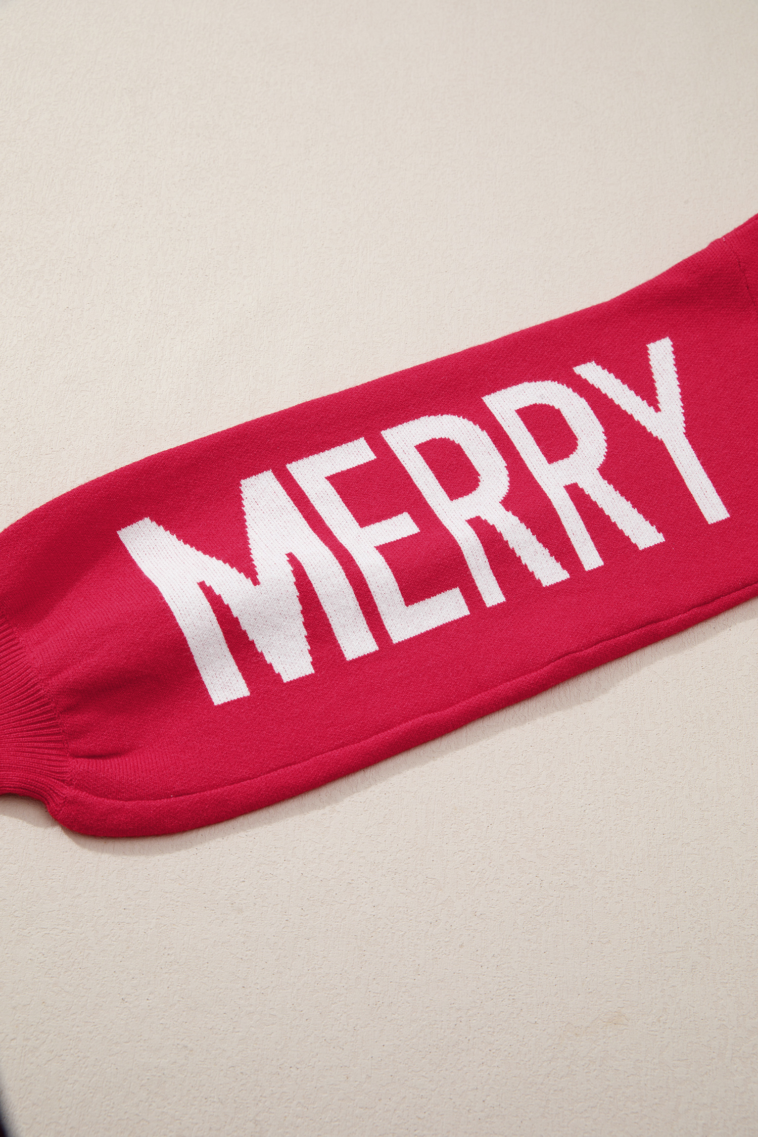 White Chenille Graphic Drop Shoulder Holiday Sweater