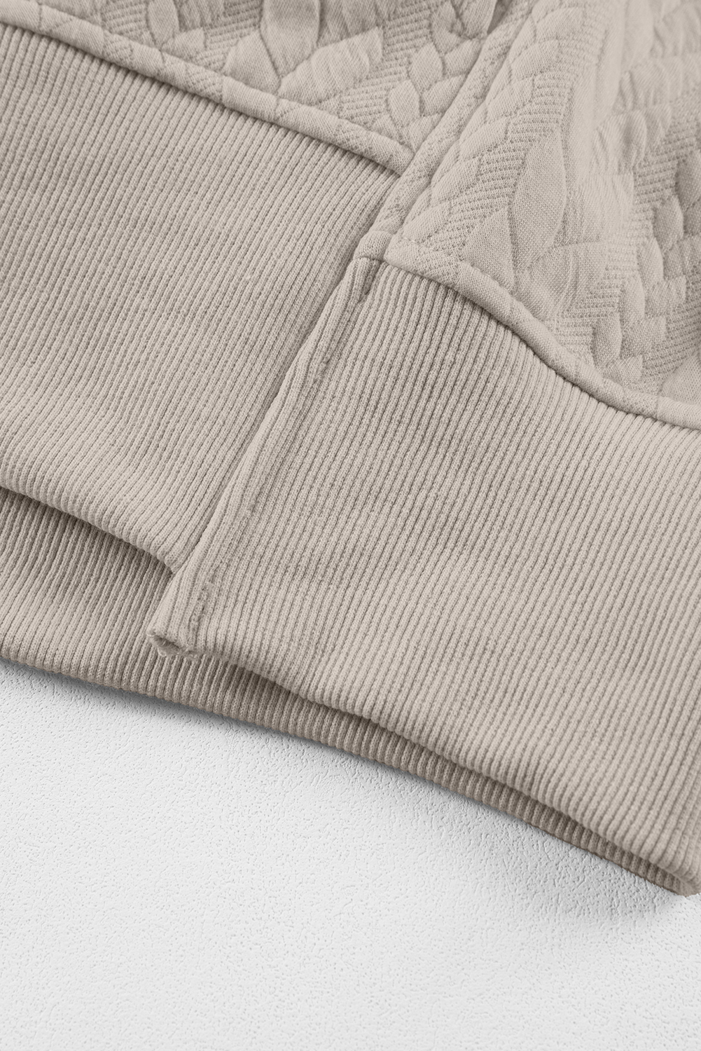 Smoke Gray Cable Textured Baggy Solid Hoodie