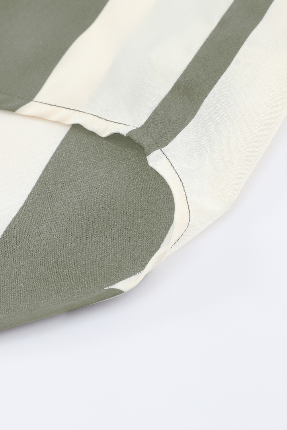 Green Striped Soft Relaxed Button Up Shirt