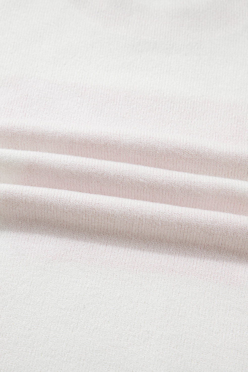 White Striped Trim Bow Graphic Round Neck Drop Shoulder Sweater