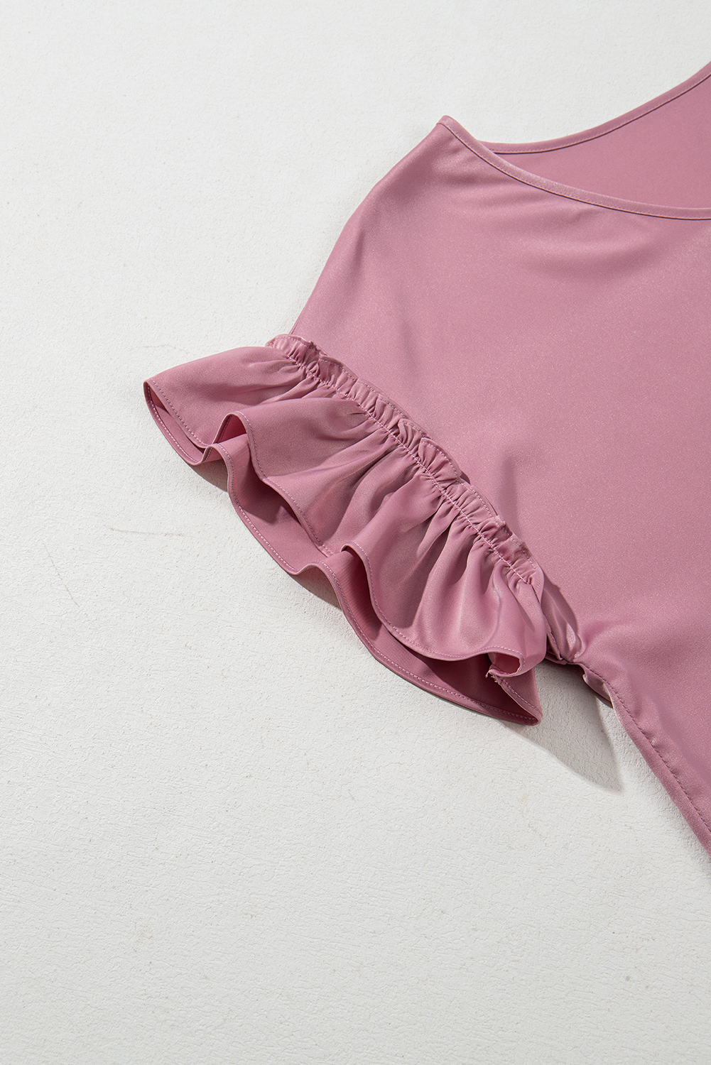 Toadstool Satin Ruffle Sleeve Top