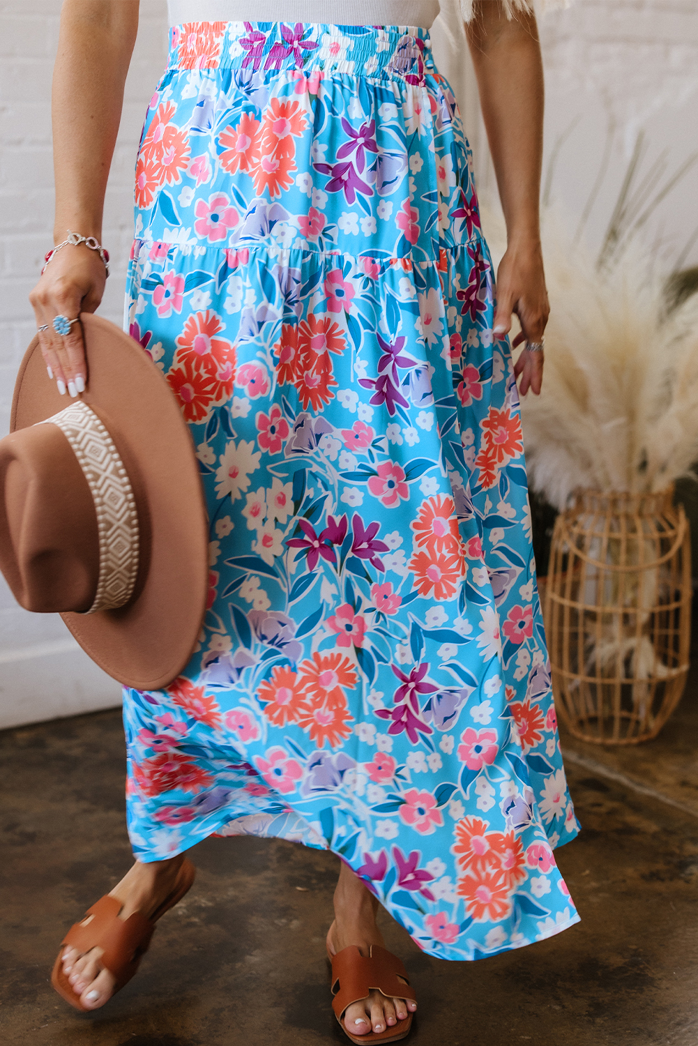 Blue Sunflower Boots Graphic Western Fashion T Shirt