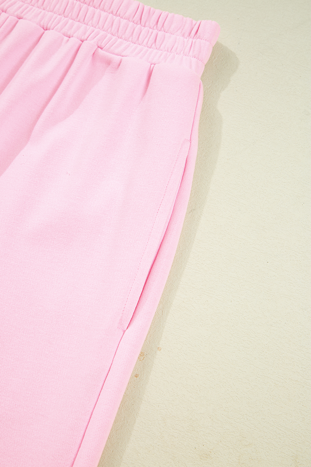 Phalaenopsis Chenille Heart Pattern Casual 2pcs Pants Set