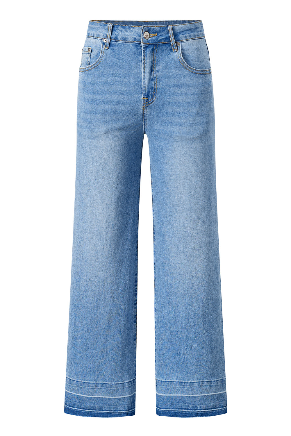 Gray Raw Hem Straight Leg Loose High Waist Jeans