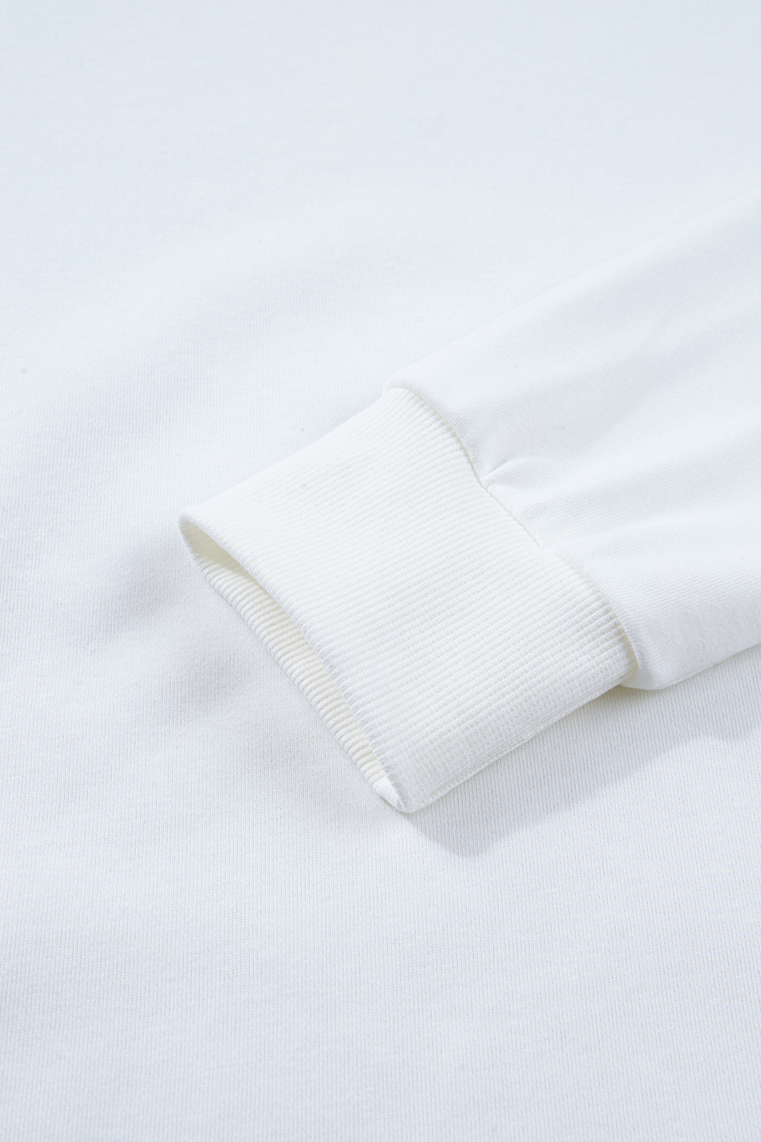 White LUCKY Clover Embroidered Long Sleeve Top