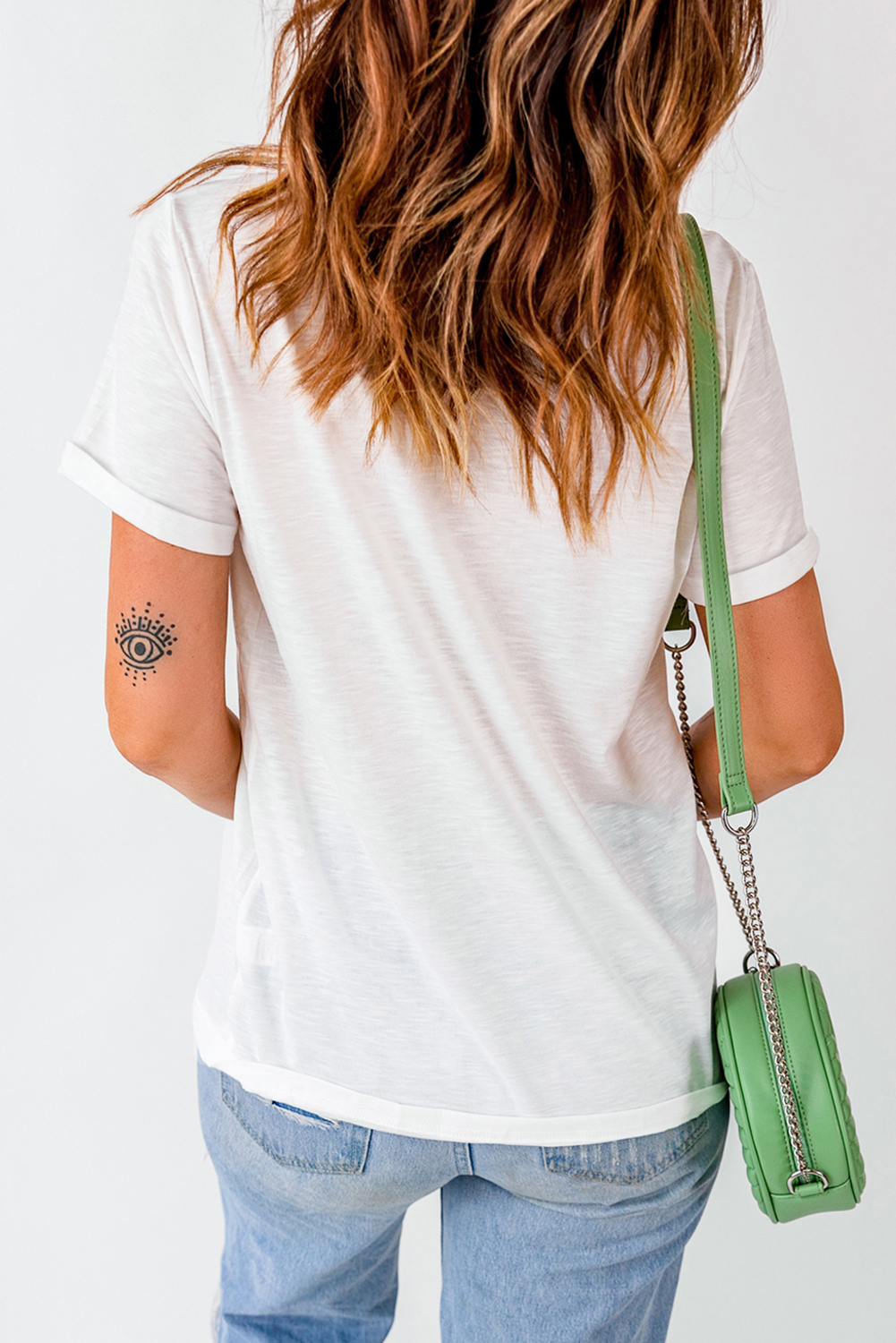 White Christmas Highland Ox Snowflake Print Womens T Shirt