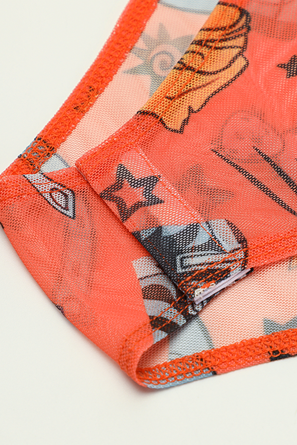 White Rodeo Bound Printed Long Sleeve Bodysuit