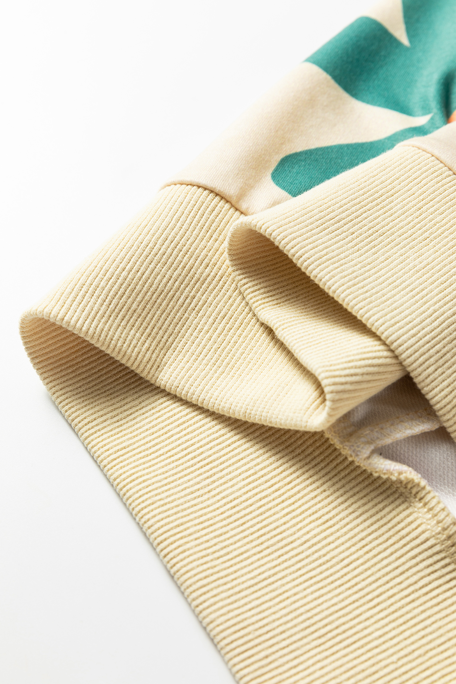 Khaki Mineral Washed French Terry Flower Print Sweatshirt