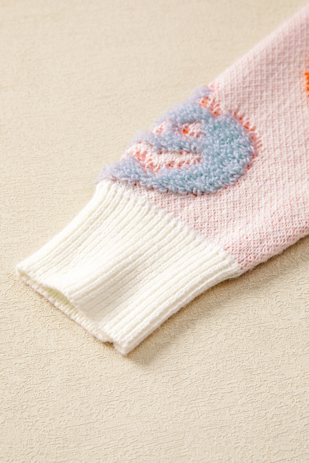 Beige Halloween Cute Pumpkin Pattern Sweater