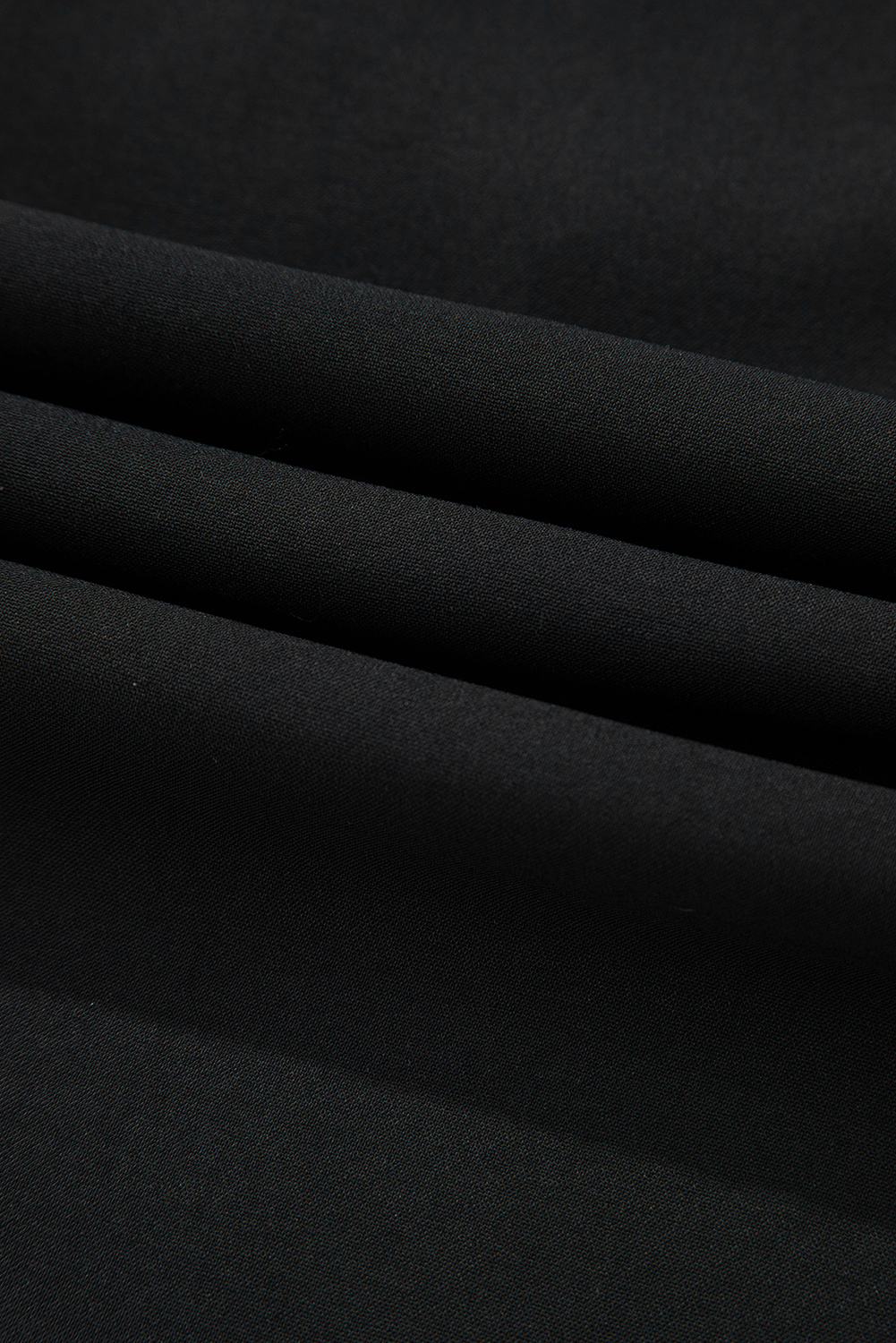 Black Pinched V Neck Tie Loose Tank Top