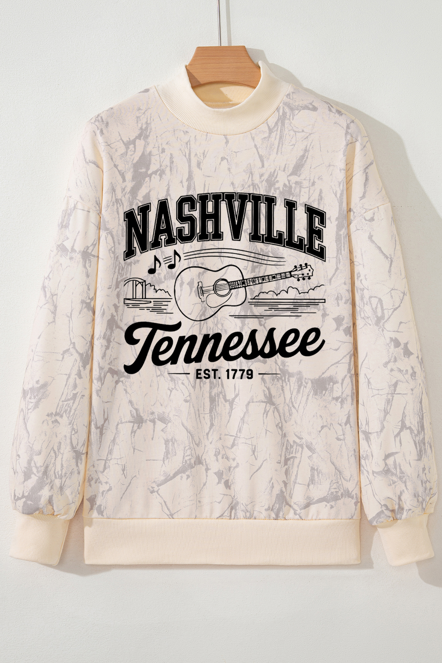 Beige Camo Print Baggy Drawstring Jogger Sweatpants