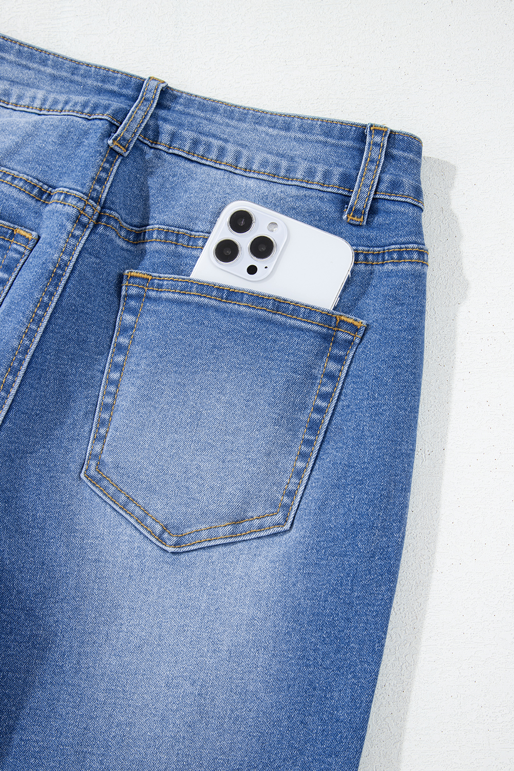 Real Teal Raw Hem Unique Cuffs Straight High Rise Loose Jeans