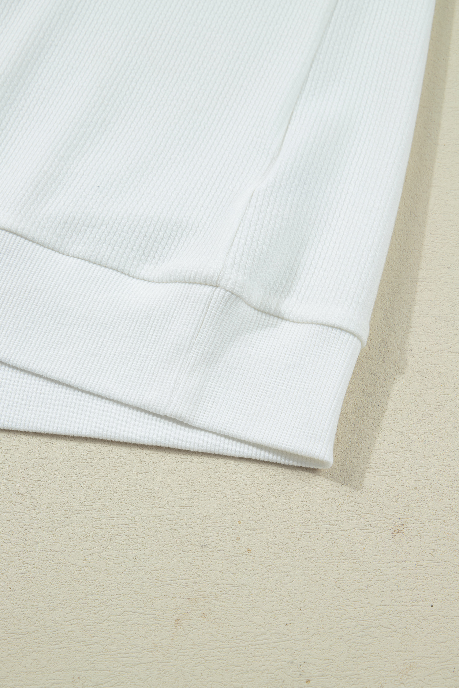 White Merry Tinsel Letter Embroidery Ribbed Drop Shoulder Sweatshirt