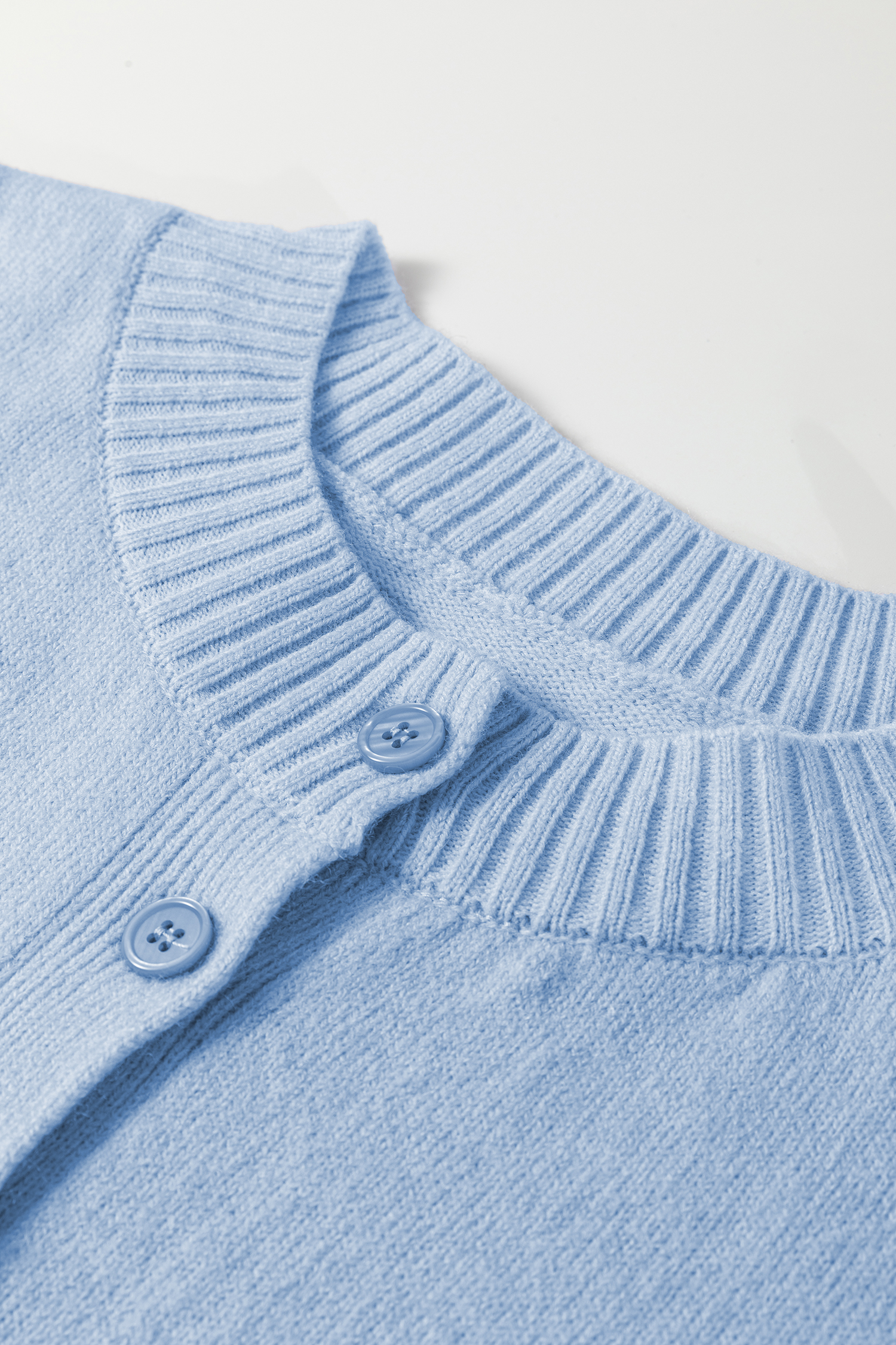 Lavendula 3/4 Sleeve Boxy Knit Button Down Sweater Cardigan