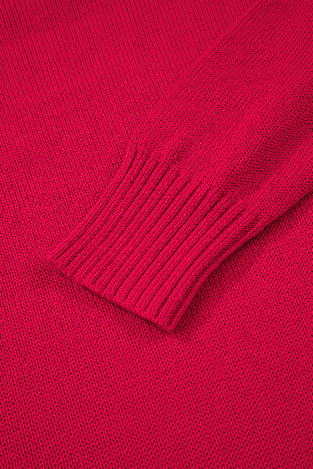 Fiery Red MERRY Letter Pattern Christmas Holiday Baggy Sweater