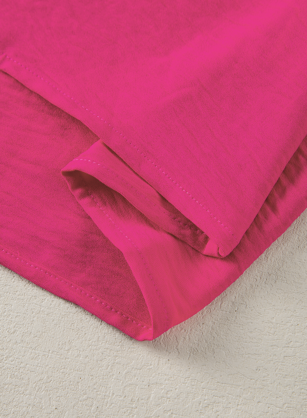 Black Notched Neck Batwing Sleeve Lightweight Blouse