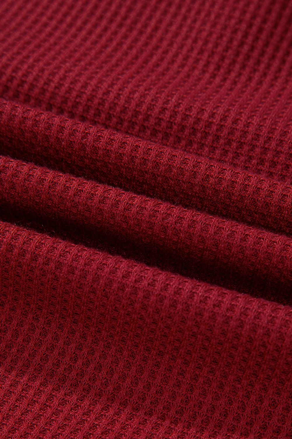 Smoke Gray Textured Round Neck Long Sleeve Top