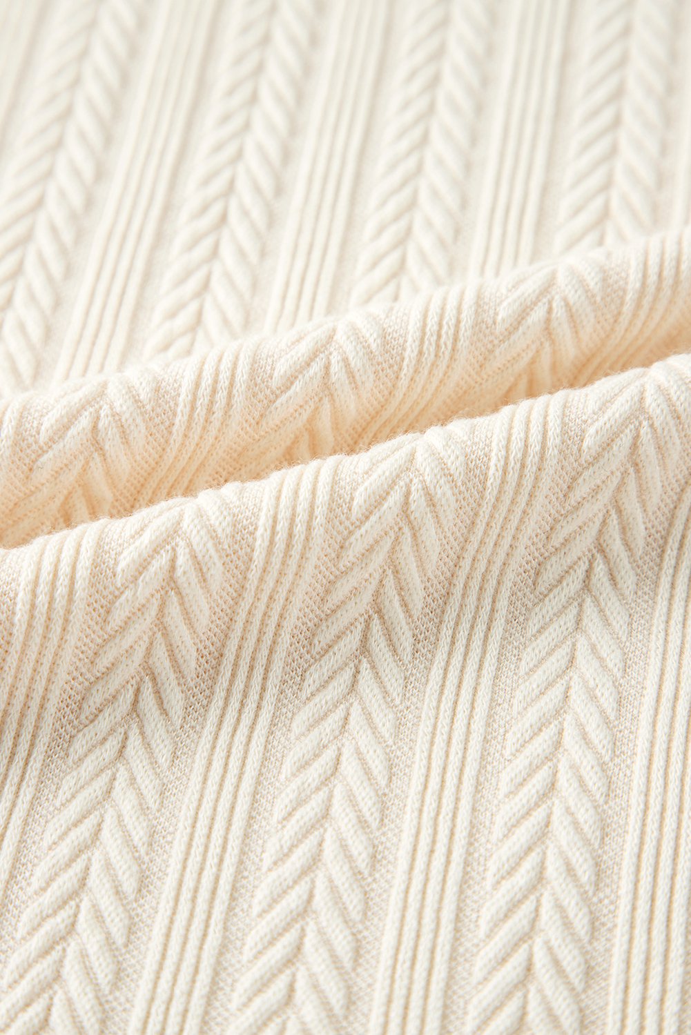 Apricot Polka Dot Mesh Puff Sleeve Textured Blouse