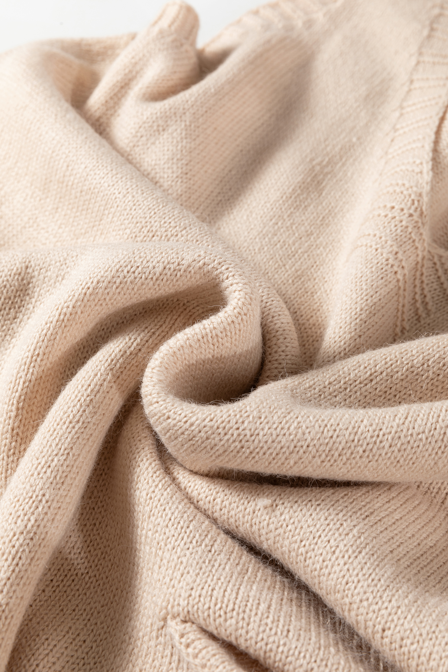 Dark Brown Ribbed Deep V Neckline Front Pocketed Loose Tunic Sweater Vest